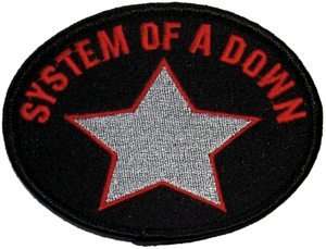 SYSTEM OF A DOWN star EMBROIDERED PATCH iron/sew on  