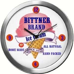  BITTNER 14 Inch Ice Cream Metal Clock Quartz Movement 