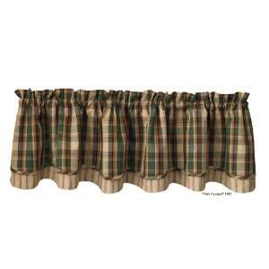   Pine Rustic Country Lodge Layered Valance Curtain