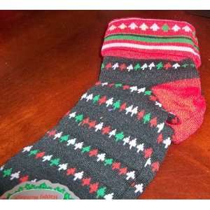  Ladies Christmas Socks (Black) Mini Trees NEW Everything 