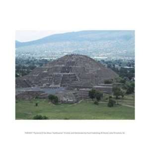  Pyramid of the Moon Teotihuacan 10.00 x 8.00 Poster Print 