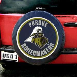  Purdue Boilermakers NCAA Spare Tire Cover (Black) Sports 