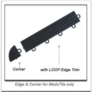   12 Ramp Edges (with loops) + 2 Corners Pack   Black
