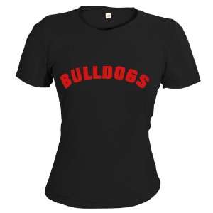    Georgia Bulldogs Black Ladies Stitch T shirt