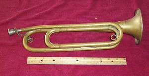 Indian War Period Bugle made of Brass, 16 1/2 L, 4 1/2 bell, lug 