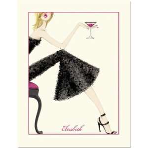  Cocktail Girl Blonde Thank You Cards