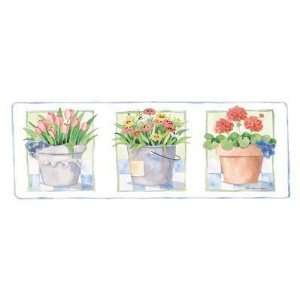 Pots & Buckets Of Flowers I Poster Print 