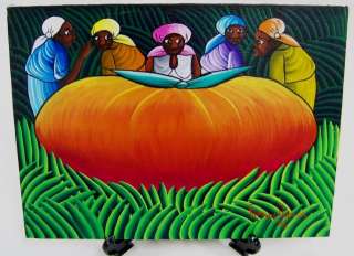1996 Artist FRANCIS PARAISON Haitian ORIGINAL OIL  