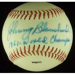 Johnny Blanchard Signed Baseball PSA COA Autograph   Autographed 