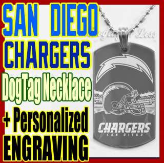 San Diego Chargers NFL Custom Design Dog Tag Necklace  