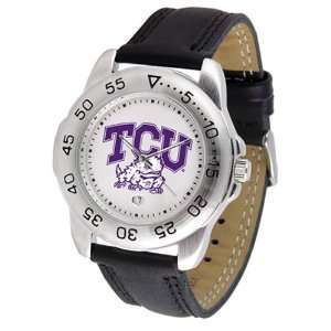 Texas Christian Horned Frogs NCAA Mens Sport Watch (Genuine Leather 