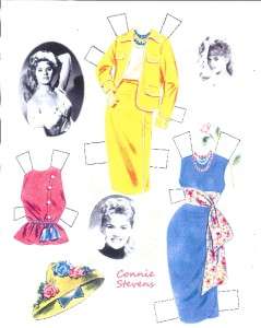 VINTAGE Connie Stevens PAPER DOLL LASER REPRO FREESHW2  