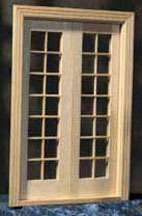 Scale Miniature Double French Door Doll House  