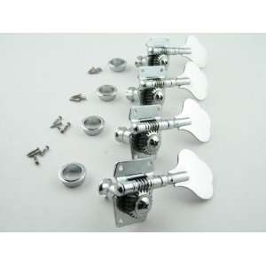  Chrome Bass Tuning Gears 4 Inline Musical Instruments