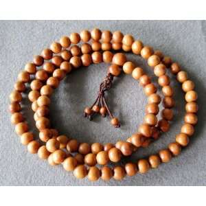  Tibetan Buddhist 108 Wood Beads Prayer Mala Necklace 