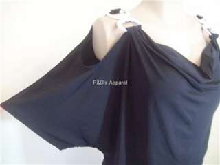 New Julies Closet Womens Plus Size Clothing Black Shirt Top Blouse 1X 