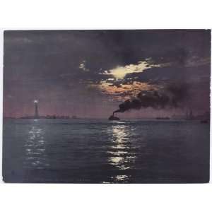    Reprint Sunset from the Battery, New York 1901