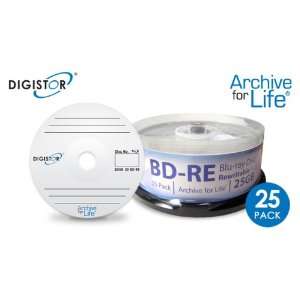 DIGISTOR 25GB Blu ray BD RE Media (25 pack) Electronics