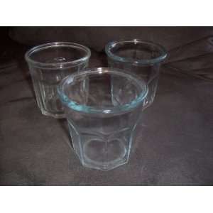   Hocking Tumblers New Orleans Style Glasses Blue Tint 