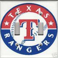 Texas Rangers Double Light Switch Plate Cover  
