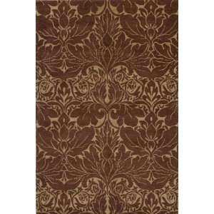   Copper Floral Wool Hand Tufted Area Rug 8.00 x 11.00.