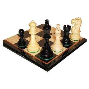   and Natural Boxwood Glossy Chess Set (37GBN BMG)