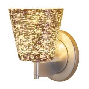   Wall Sconce 100842BZ Bronze Silver Textured Glass