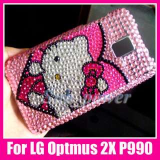 Hello Kitty Bling Back Case Cover LG Optimus 2X P990 @1  