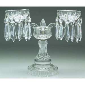   Candelabra with Bobeche and Prisms, Crystal Tableware