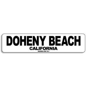  Doheny Beach California Aluminum Sign in White Everything 