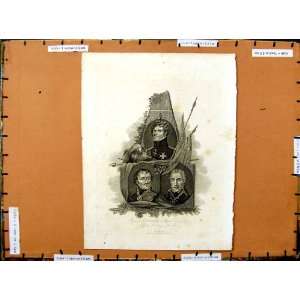  C1800 Engraved Bocquet Gifford History War Men Print