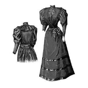  1893 Gown with Revers Bodice Pattern 