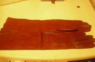 Etienne Aigner Italian Leather Long Gloves Size 7.5  