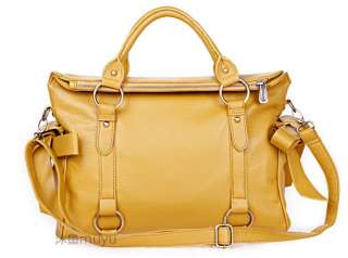   Handbag Leather Fashion Big Bag Shoulder Tote Bag muyu Yellow  