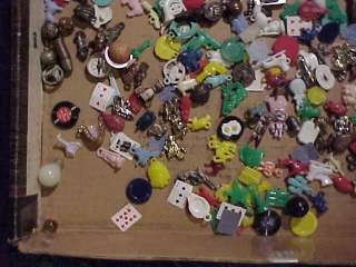Big Lot 275+ Charms Premiums Cracker Jack Toys Cereal Gumball Prizes 