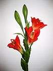 Artificial Silk Large Rose and Lily Head bunch   Red