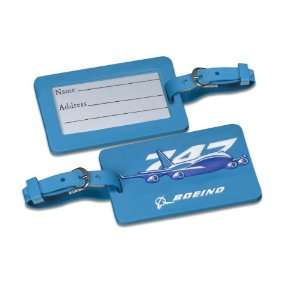  747 PVC Luggage Tag; COLOR CYAN; SIZE ONSZ Office 