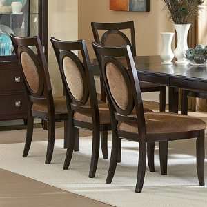   Furniture MB500S Montblanc Side Chair in Multi Step Merlot (Set of 2