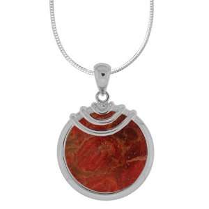  Boma Sterling Silver Apple Coral Necklace, 18 Jewelry