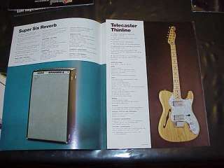   1972 FENDER GUITAR BASS AMPLIFIER AMP CATALOG TELE BASS THINLINE TELE