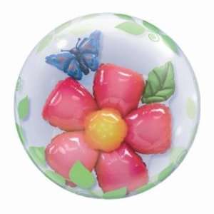  Double Bubble Pink Flower with Butterfly Case Pack 10 
