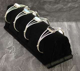 Black Velvet Cuff Bracelet Bar Jewelry Displays 7 3/4  