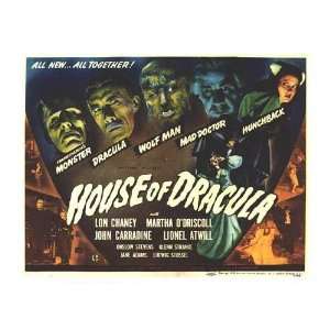  House Of Dracula Movie Poster, 14 x 11 (1945)