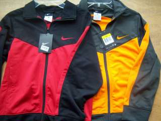 Nike Black Athletic Jacket Boys S 8 $40 Stealth Gray Orange  