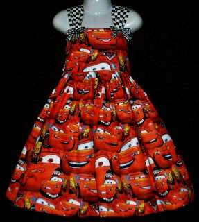 VHTF Disney Pixar Red Mcqueen Cars Sun Dress Sz 12M 10y  
