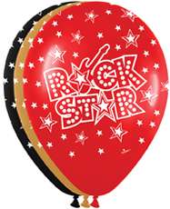 24 ROCK STAR Music Band Birthday Party Latex Balloons  