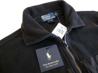 Ralph Lauren Polo Black Half 1/2 Zip New York Sweatshirt S  
