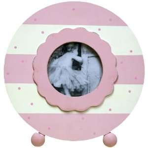  New Arrivals Circle Frame, Pink/White Baby
