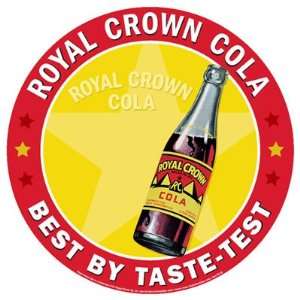  Royal Crown Cola   Best By Taste test 12 Round Tin Sign 