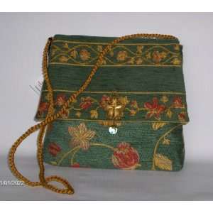 Handbag   Tapestry Chenille Floral by Luiza